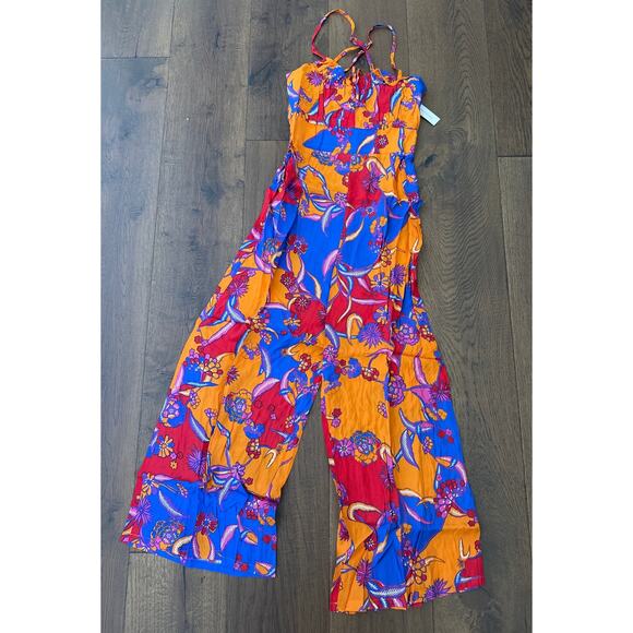Modcloth Pants - Modcloth For the Love of Festival Season Wide Leg Jumpsuit Tropical US 4 New